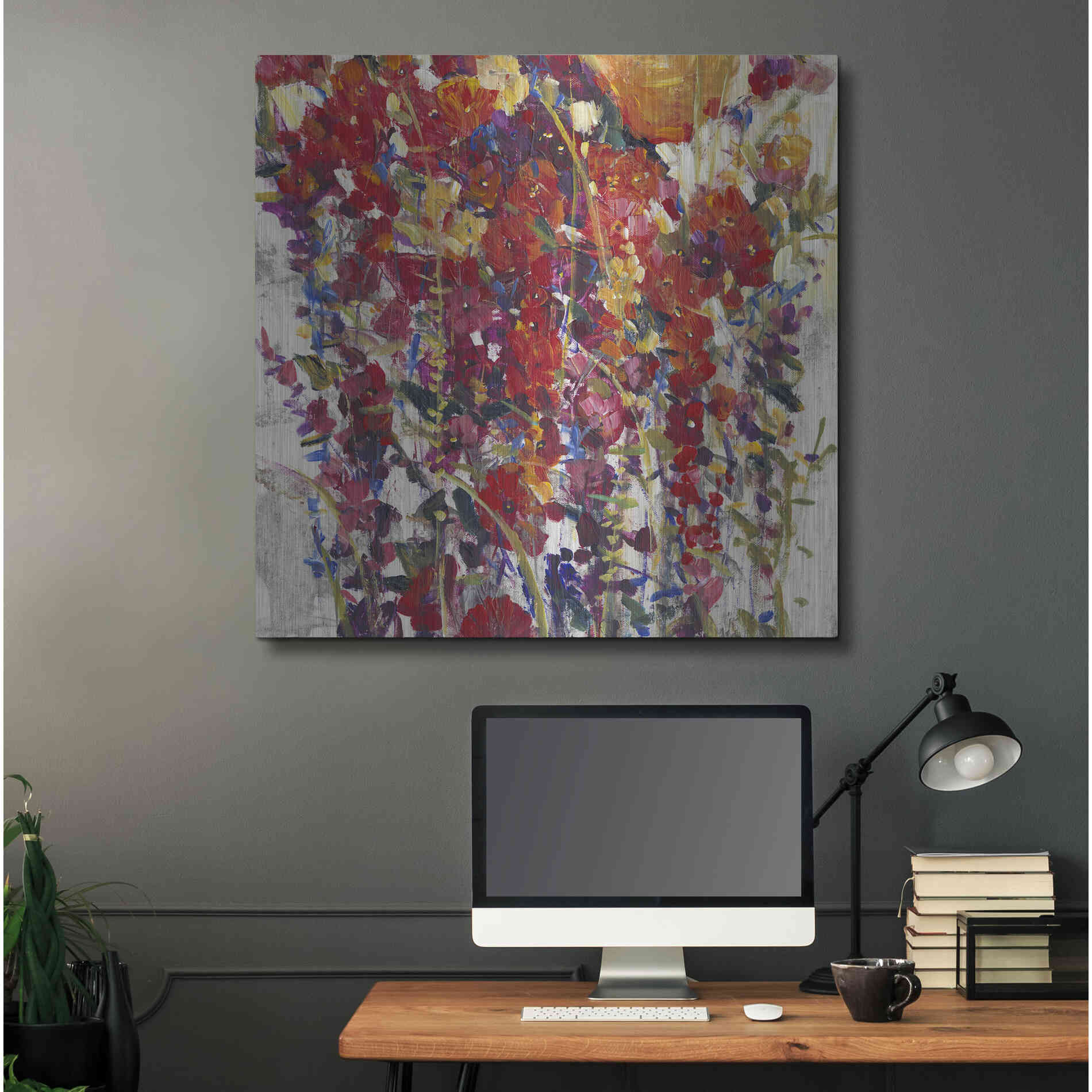 Luxe Metal Art 'Mixed Bouquet IV' by Tim O'Toole, Metal Wall Art,36x36