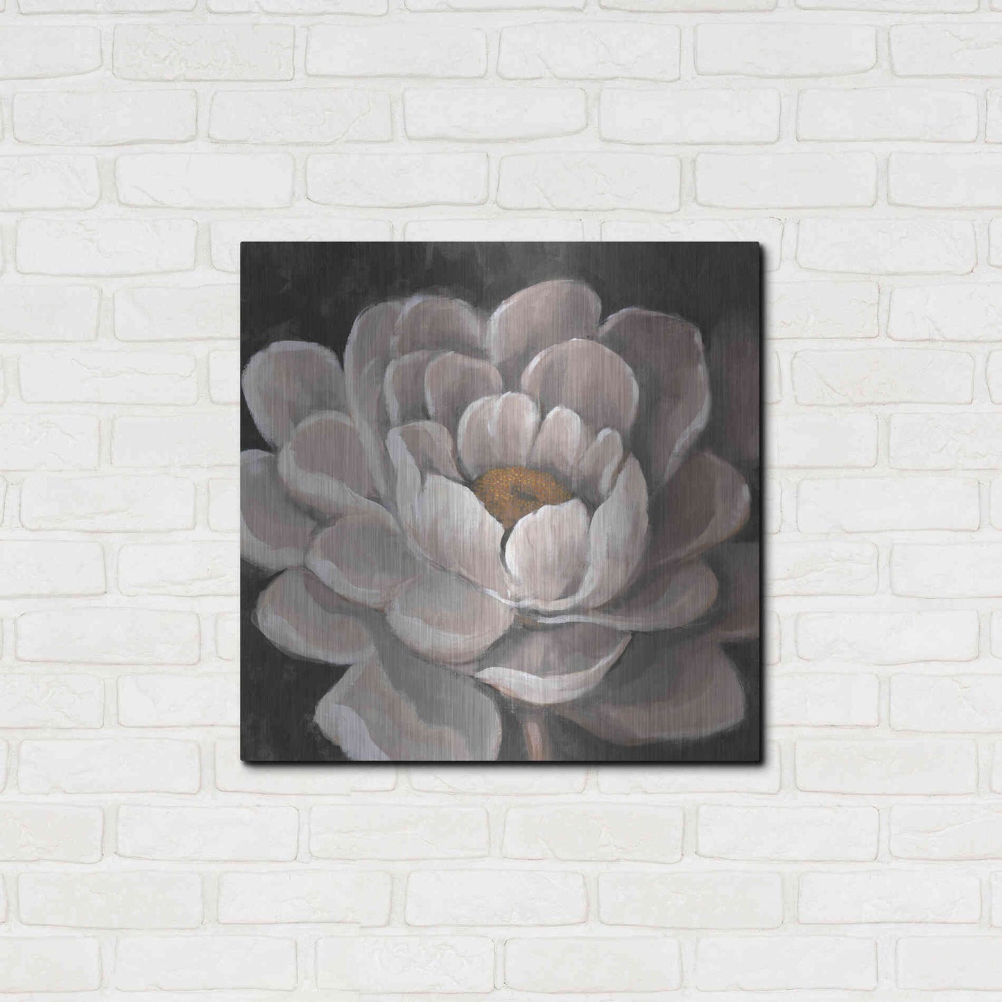 Luxe Metal Art 'Neutral Fleur I' by Tim O'Toole, Metal Wall Art,24x24