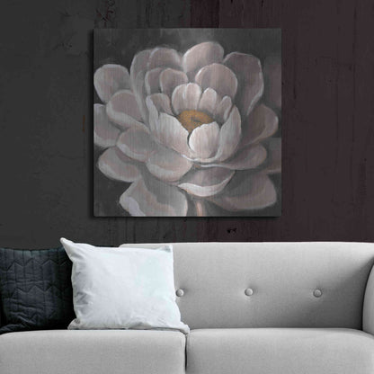 Luxe Metal Art 'Neutral Fleur I' by Tim O'Toole, Metal Wall Art,36x36