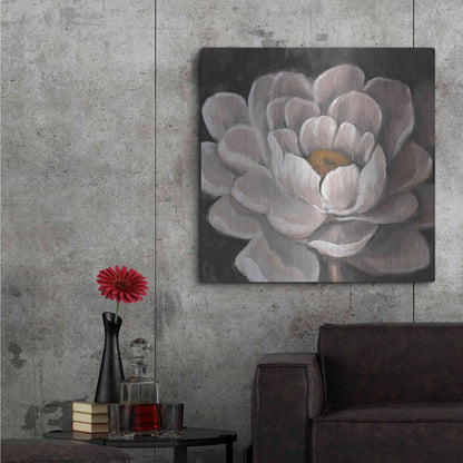 Luxe Metal Art 'Neutral Fleur I' by Tim O'Toole, Metal Wall Art,36x36