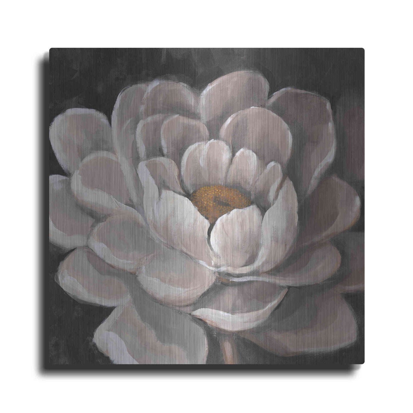 Luxe Metal Art 'Neutral Fleur I' by Tim O'Toole, Metal Wall Art