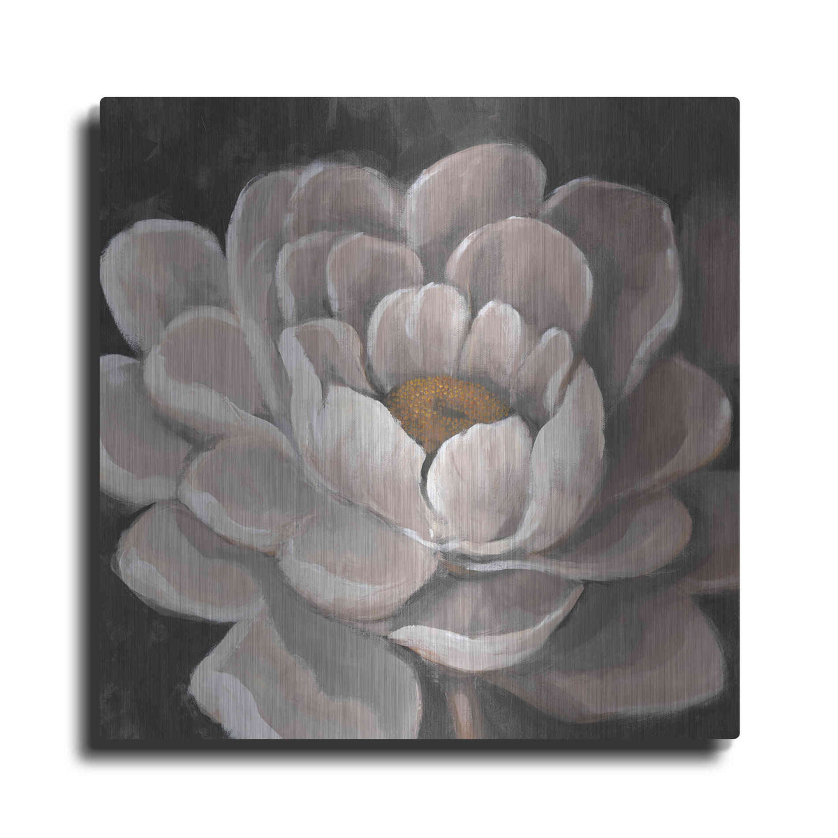 Luxe Metal Art 'Neutral Fleur I' by Tim O'Toole, Metal Wall Art