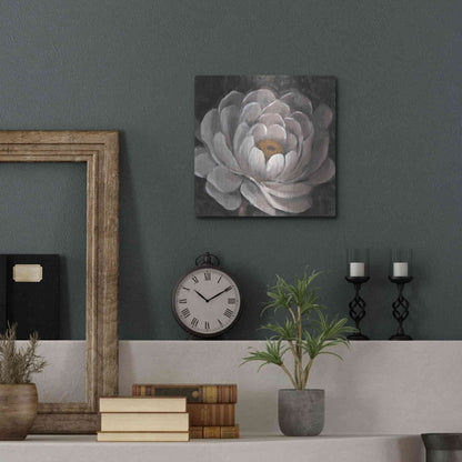 Luxe Metal Art 'Nuetral Fleur II' by Tim O'Toole, Metal Wall Art,12x12