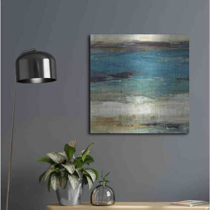Luxe Metal Art 'Sea Breeze Abstract I' by Tim O'Toole, Metal Wall Art,24x24