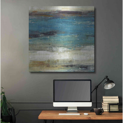 Luxe Metal Art 'Sea Breeze Abstract I' by Tim O'Toole, Metal Wall Art,36x36