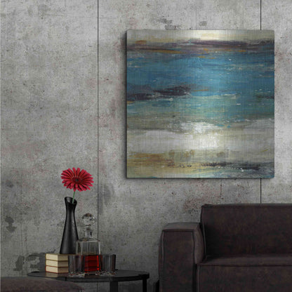 Luxe Metal Art 'Sea Breeze Abstract I' by Tim O'Toole, Metal Wall Art,36x36
