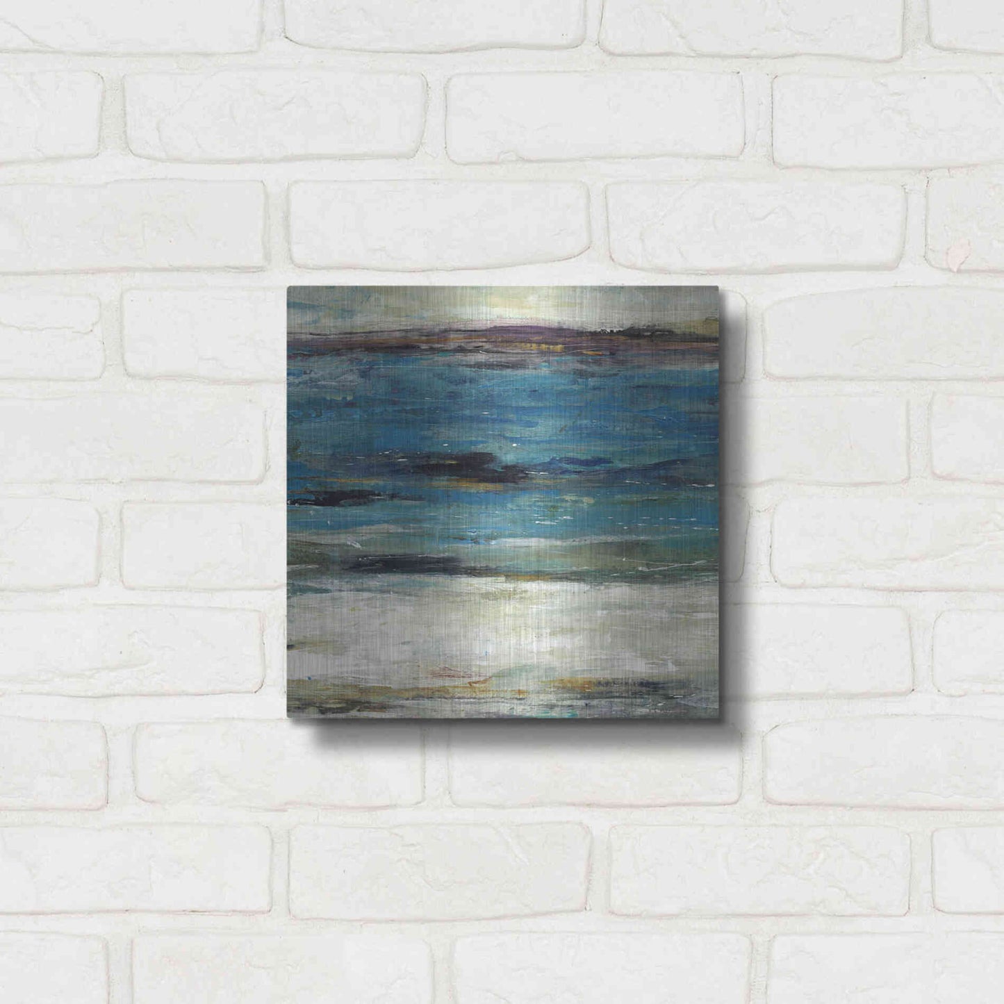 Luxe Metal Art 'Sea Breeze Abstract II' by Tim O'Toole, Metal Wall Art,12x12