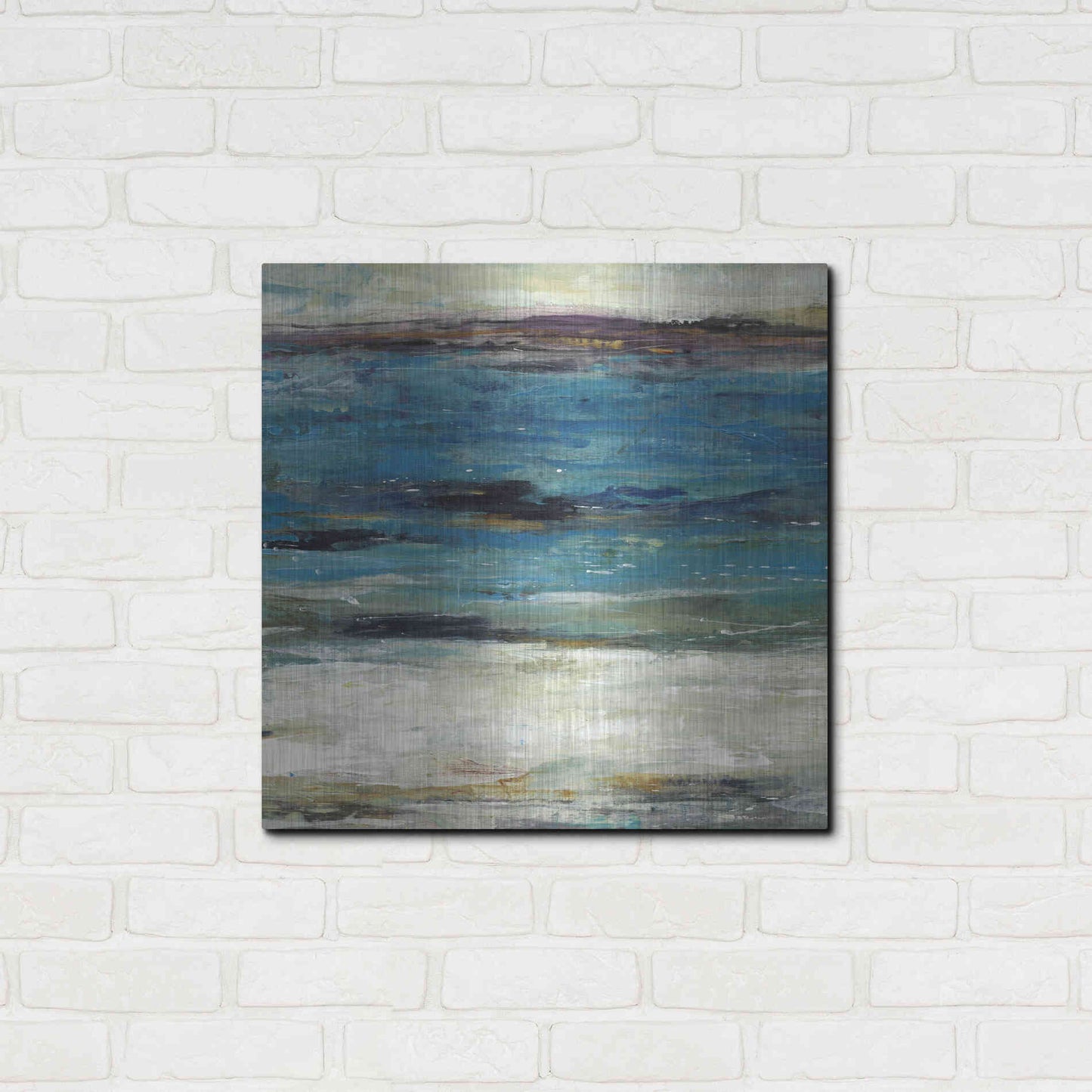 Luxe Metal Art 'Sea Breeze Abstract II' by Tim O'Toole, Metal Wall Art,24x24