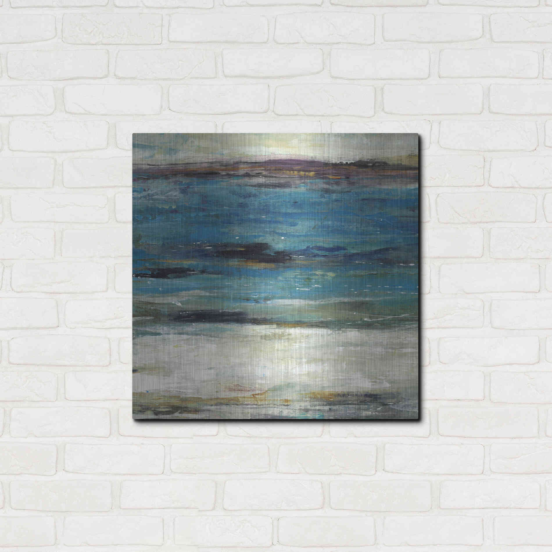 Luxe Metal Art 'Sea Breeze Abstract II' by Tim O'Toole, Metal Wall Art,24x24