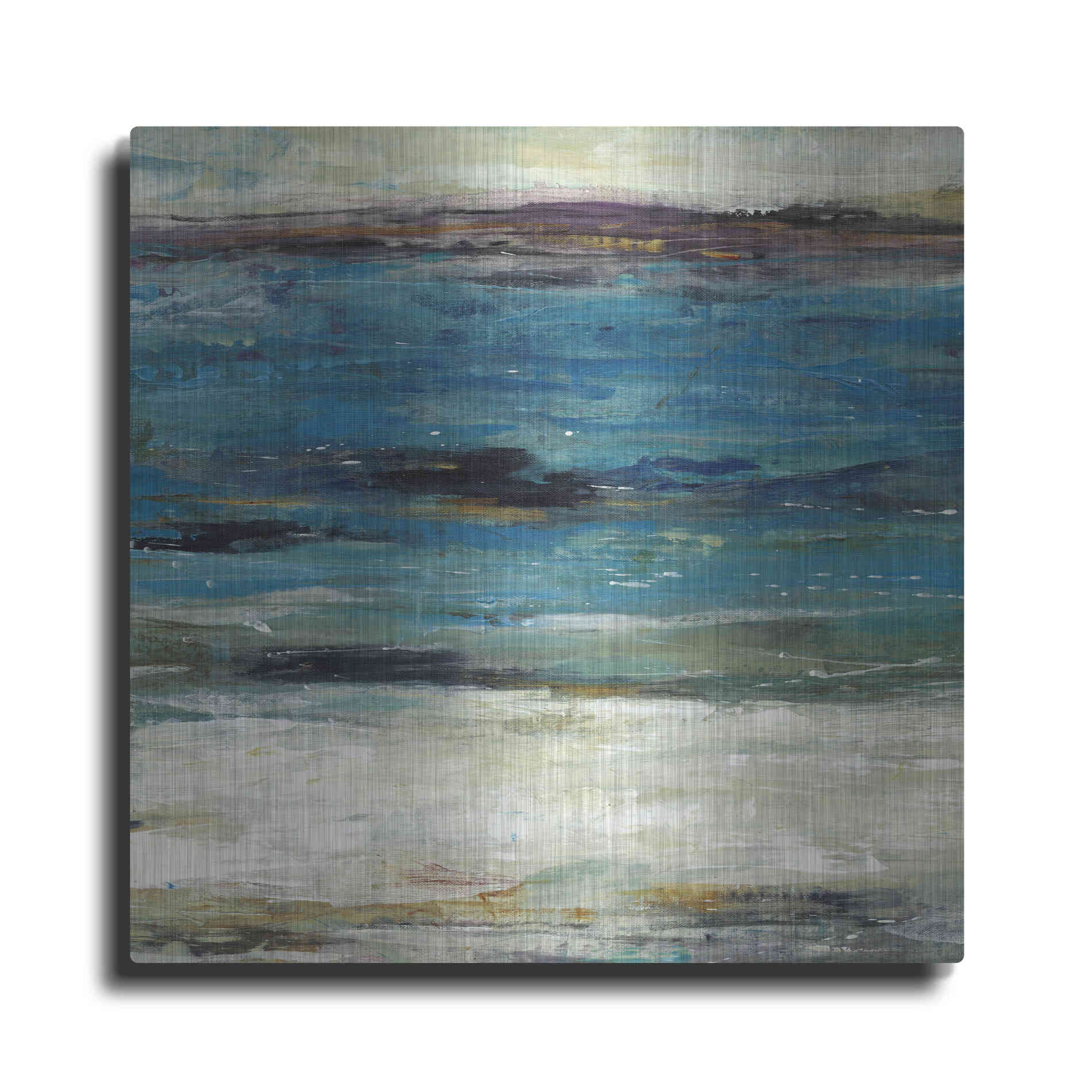 Luxe Metal Art 'Sea Breeze Abstract II' by Tim O'Toole, Metal Wall Art