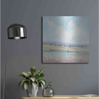 Luxe Metal Art 'Flowing Creek I' by Tim O'Toole, Metal Wall Art,24x24