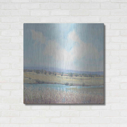 Luxe Metal Art 'Flowing Creek I' by Tim O'Toole, Metal Wall Art,36x36