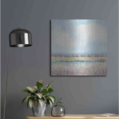 Luxe Metal Art 'Flowing Creek II' by Tim O'Toole, Metal Wall Art,24x24