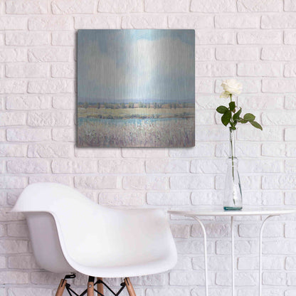 Luxe Metal Art 'Flowing Creek II' by Tim O'Toole, Metal Wall Art,24x24