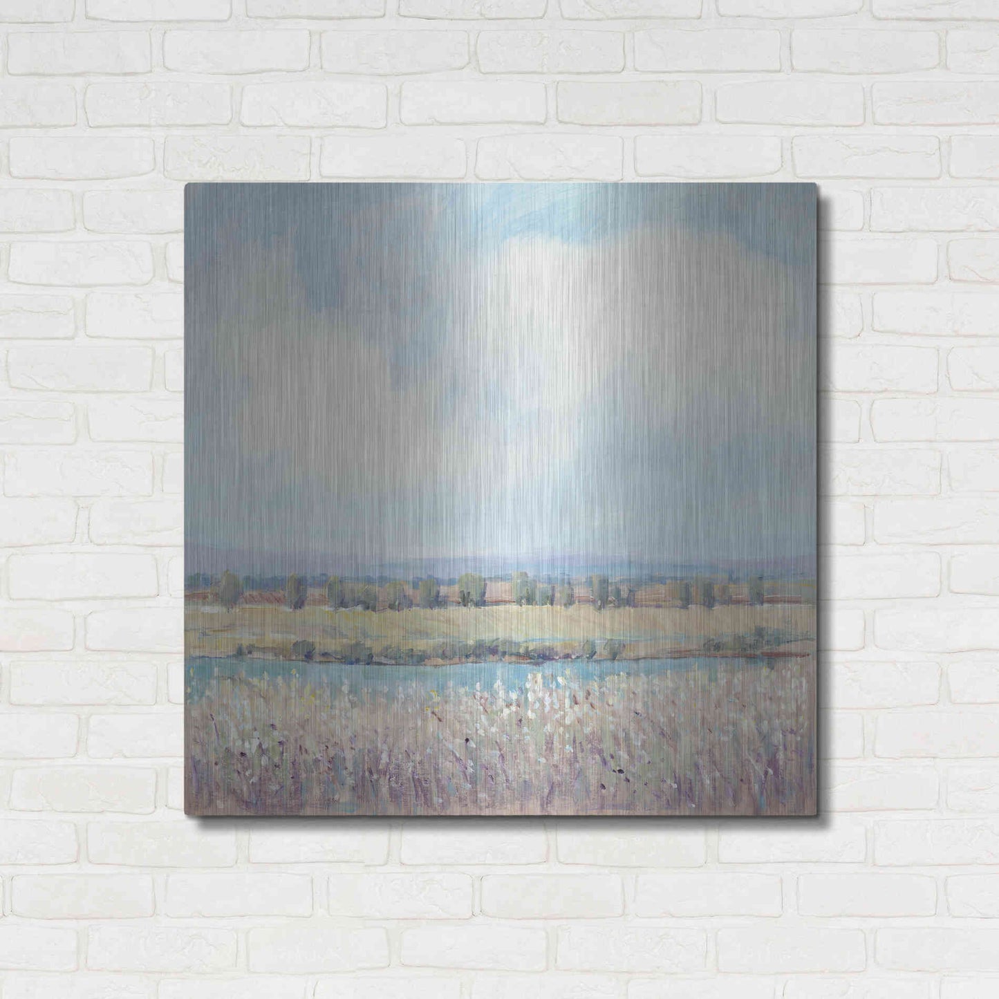 Luxe Metal Art 'Flowing Creek II' by Tim O'Toole, Metal Wall Art,36x36