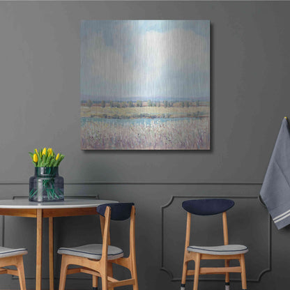 Luxe Metal Art 'Flowing Creek II' by Tim O'Toole, Metal Wall Art,36x36