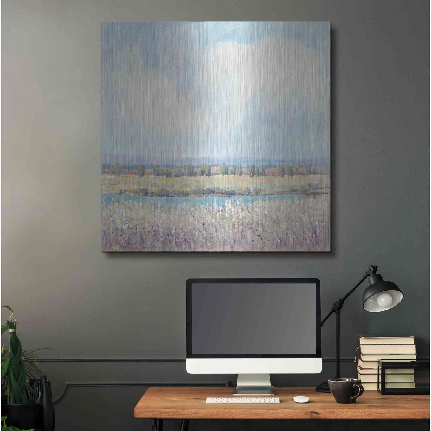 Luxe Metal Art 'Flowing Creek II' by Tim O'Toole, Metal Wall Art,36x36