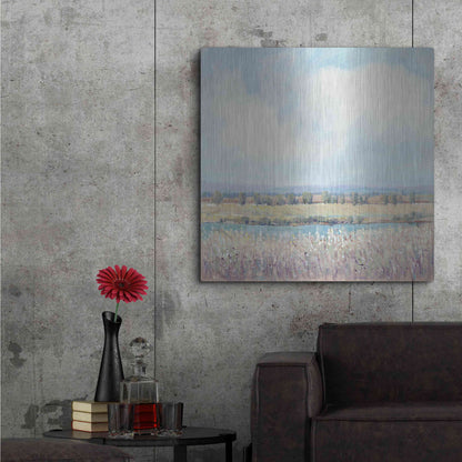 Luxe Metal Art 'Flowing Creek II' by Tim O'Toole, Metal Wall Art,36x36