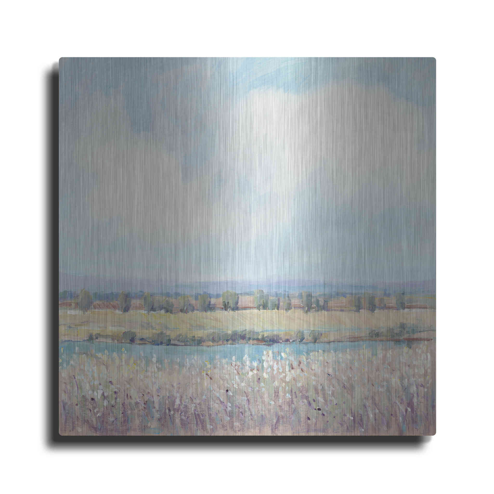 Luxe Metal Art 'Flowing Creek II' by Tim O'Toole, Metal Wall Art
