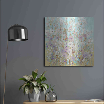 Luxe Metal Art 'Mixed Flowers I' by Tim O'Toole, Metal Wall Art,24x24