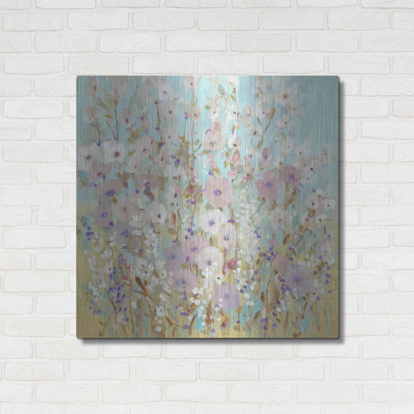 Luxe Metal Art 'Mixed Flowers I' by Tim O'Toole, Metal Wall Art,36x36