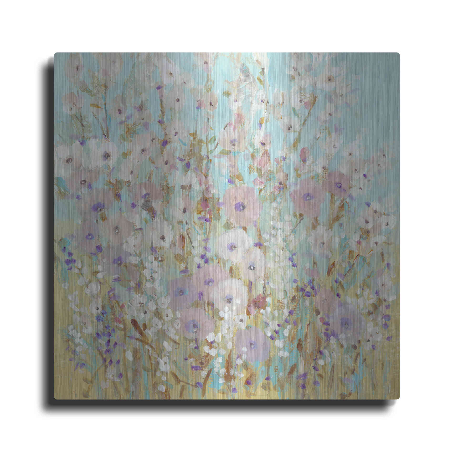 Luxe Metal Art 'Mixed Flowers I' by Tim O'Toole, Metal Wall Art