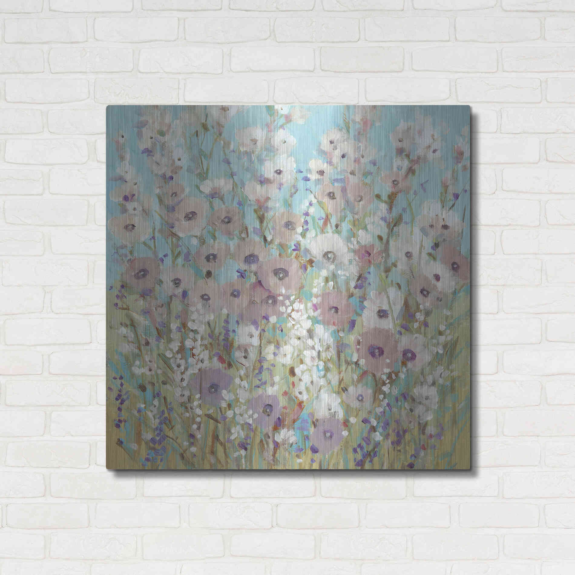 Luxe Metal Art 'Mixed Flowers II' by Tim O'Toole, Metal Wall Art,36x36