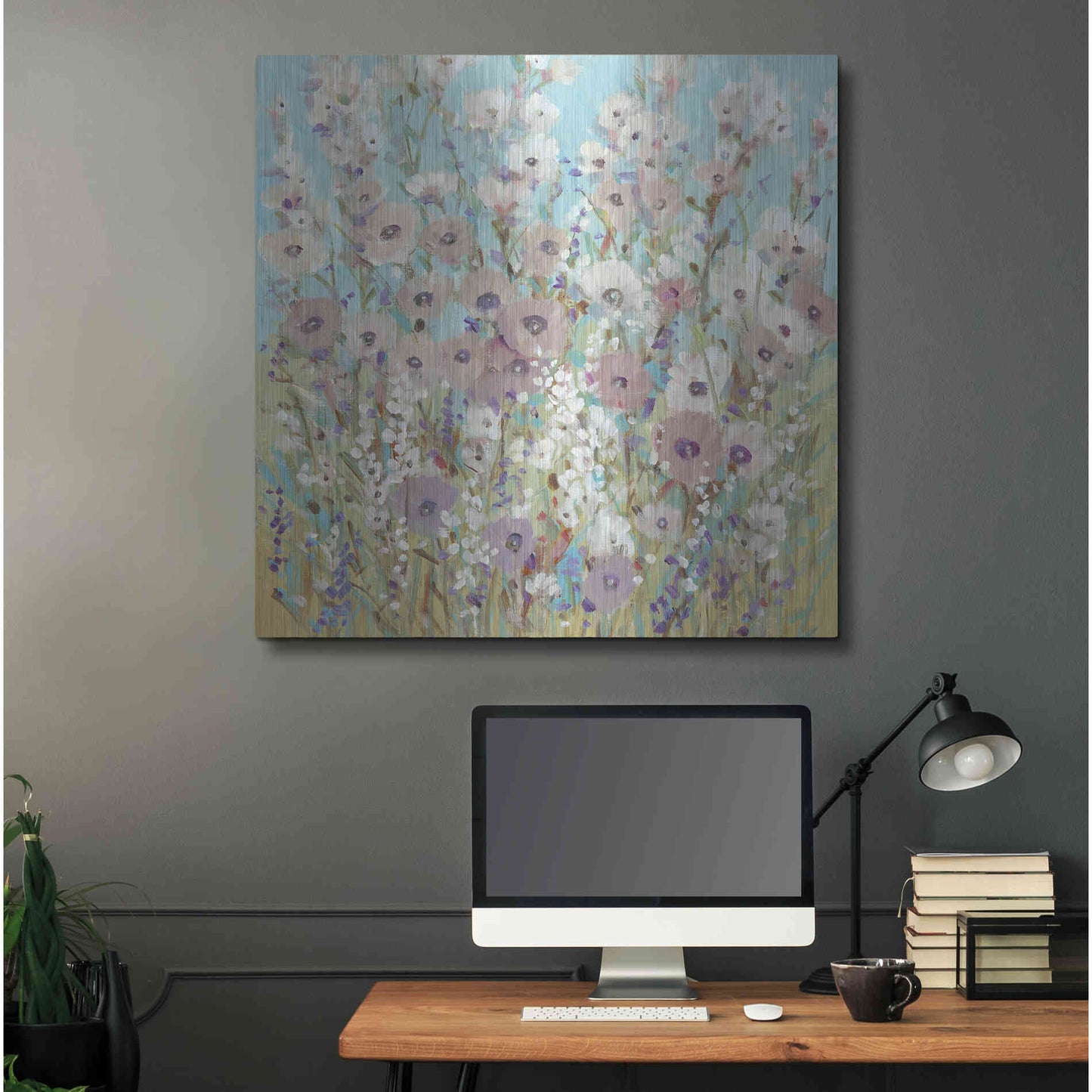 Luxe Metal Art 'Mixed Flowers II' by Tim O'Toole, Metal Wall Art,36x36