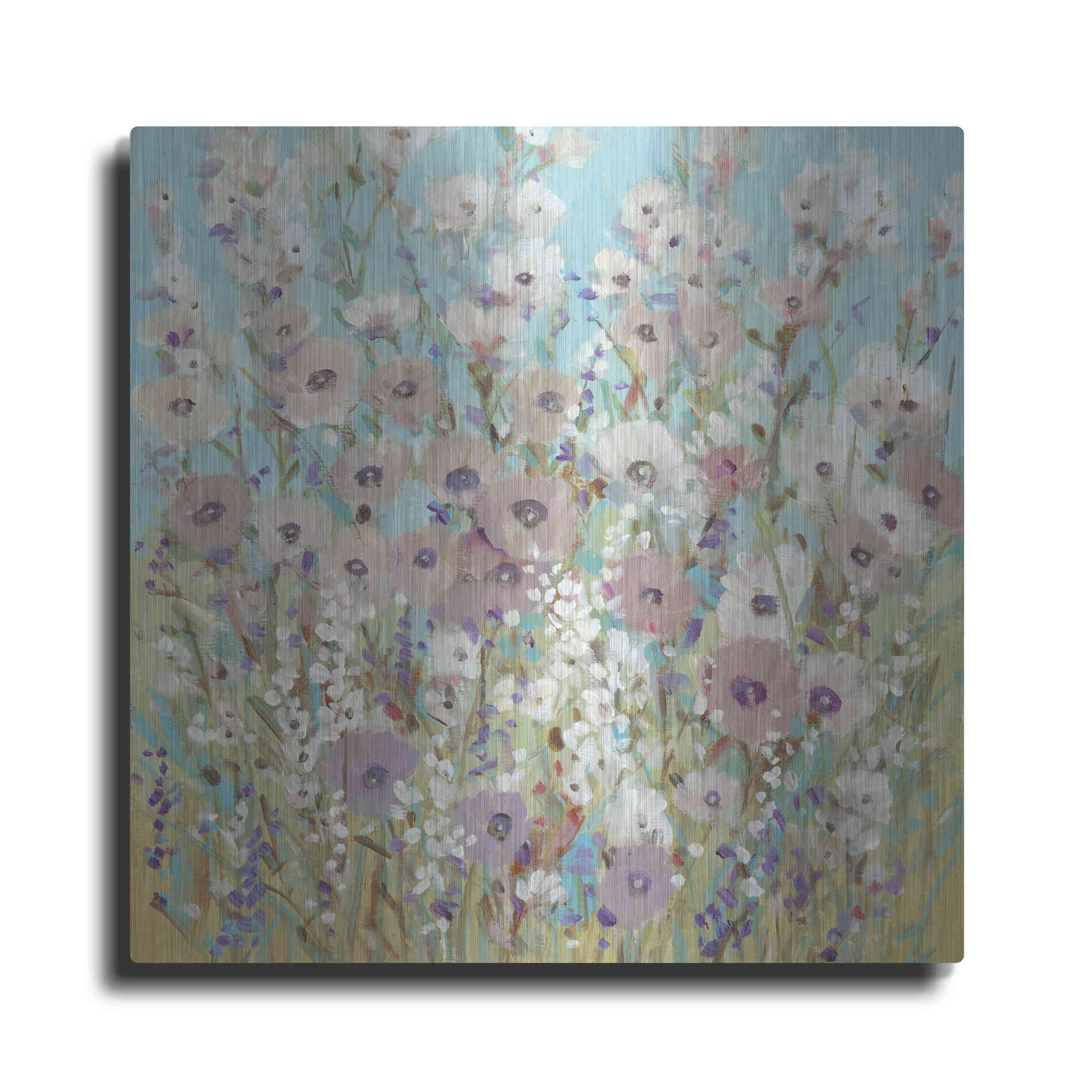 Luxe Metal Art 'Mixed Flowers II' by Tim O'Toole, Metal Wall Art