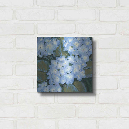 Luxe Metal Art 'Blue Hydrangeas I' by Tim O'Toole, Metal Wall Art,12x12