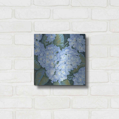 Luxe Metal Art 'Blue Hydrangeas II' by Tim O'Toole, Metal Wall Art,12x12