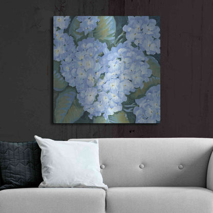 Luxe Metal Art 'Blue Hydrangeas II' by Tim O'Toole, Metal Wall Art,36x36