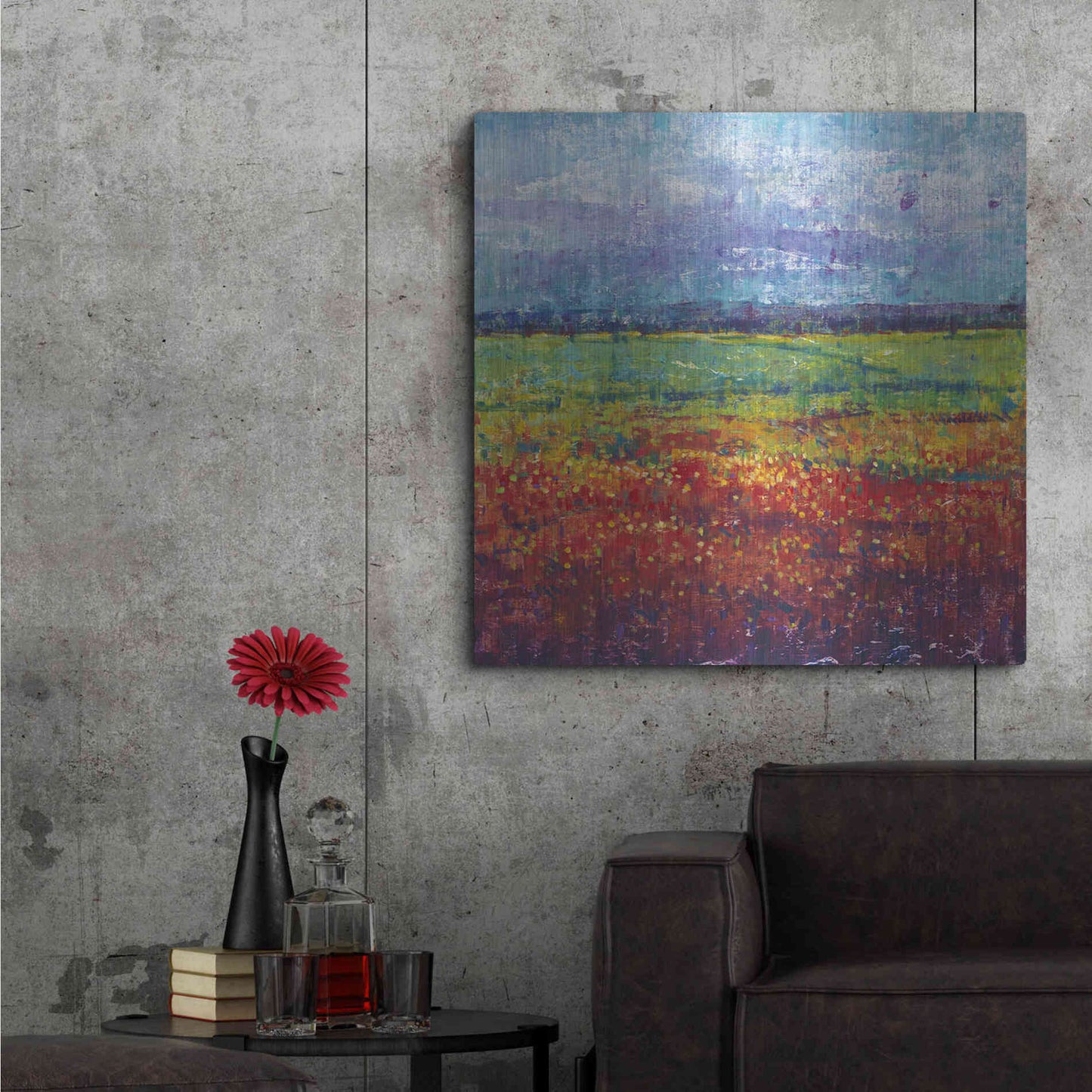 Luxe Metal Art 'On Summer Day I' by Tim O'Toole, Metal Wall Art,36x36