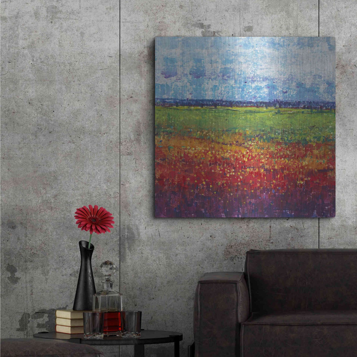 Luxe Metal Art 'On Summer Day II' by Tim O'Toole, Metal Wall Art,36x36