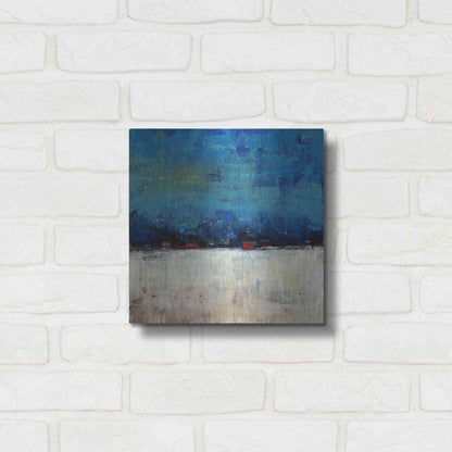 Luxe Metal Art 'A Touch of Red I' by Tim O'Toole, Metal Wall Art,12x12