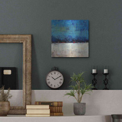 Luxe Metal Art 'A Touch of Red I' by Tim O'Toole, Metal Wall Art,12x12