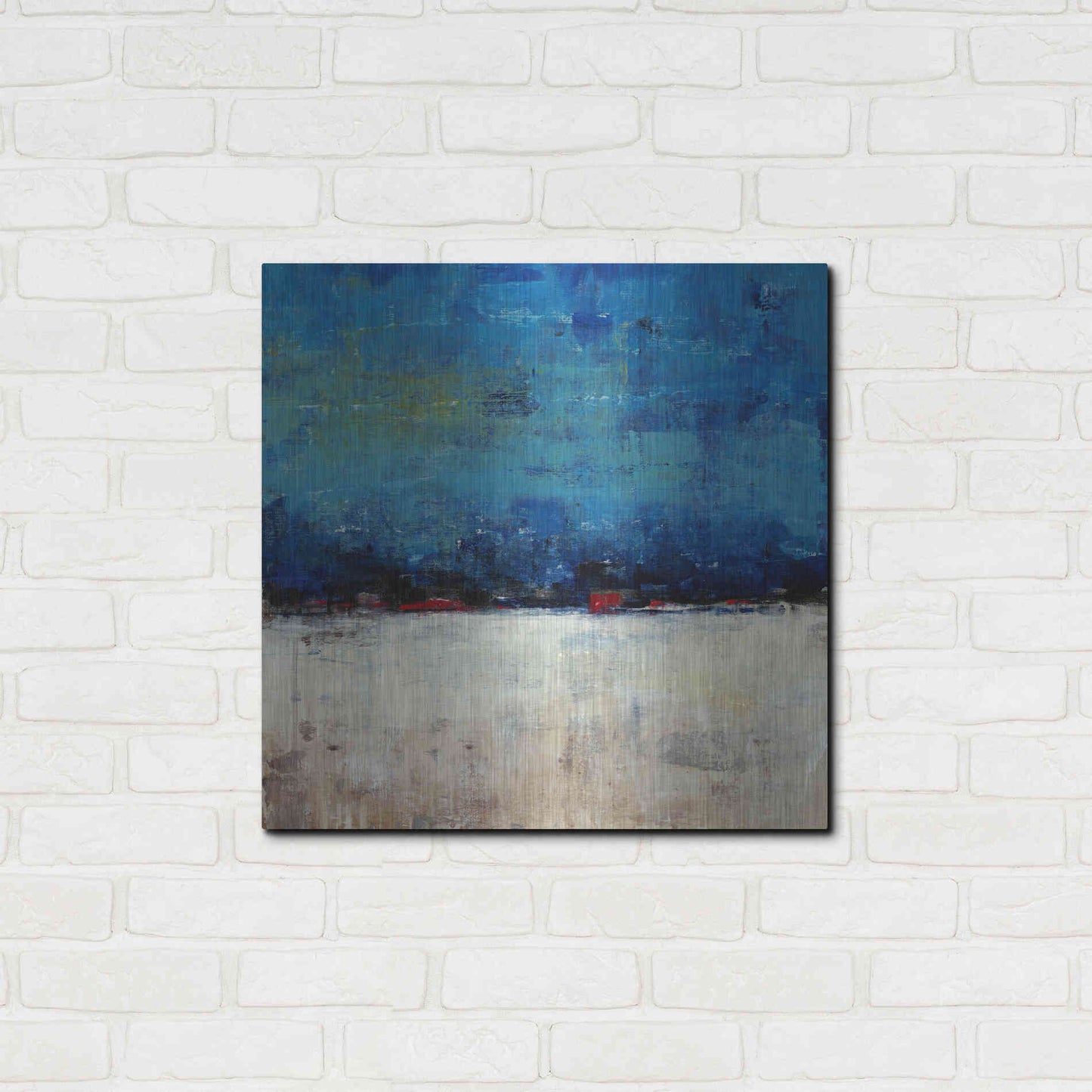 Luxe Metal Art 'A Touch of Red I' by Tim O'Toole, Metal Wall Art,24x24