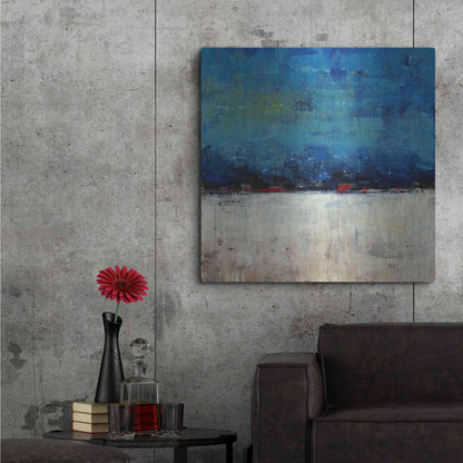 Luxe Metal Art 'A Touch of Red I' by Tim O'Toole, Metal Wall Art,36x36
