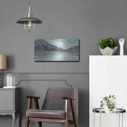 Luxe Metal Art 'Winter Landscape' by Albena Hristova, Metal Wall Art,24x12