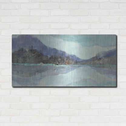 Luxe Metal Art 'Winter Landscape' by Albena Hristova, Metal Wall Art,48x24