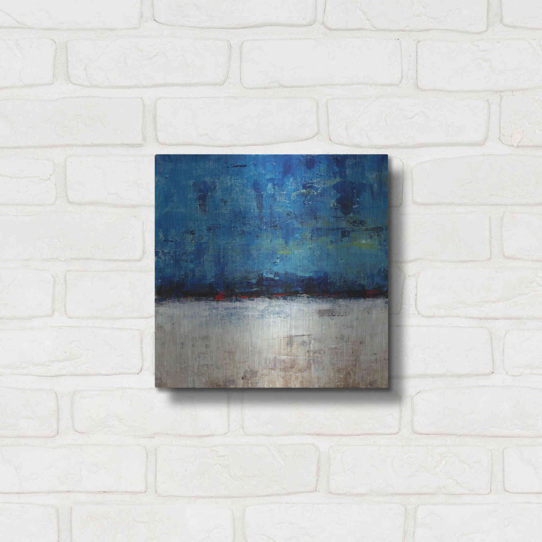 Luxe Metal Art 'A Touch of Red II' by Tim O'Toole, Metal Wall Art,12x12