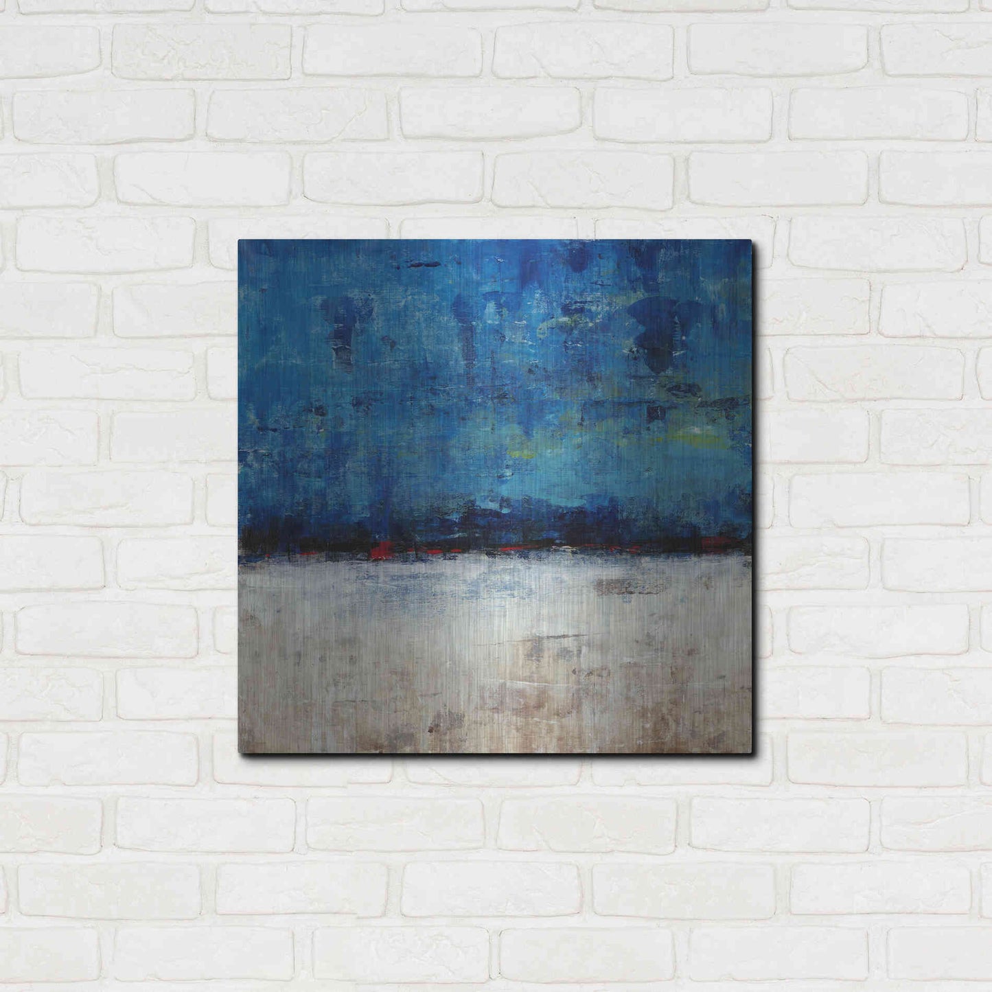 Luxe Metal Art 'A Touch of Red II' by Tim O'Toole, Metal Wall Art,24x24