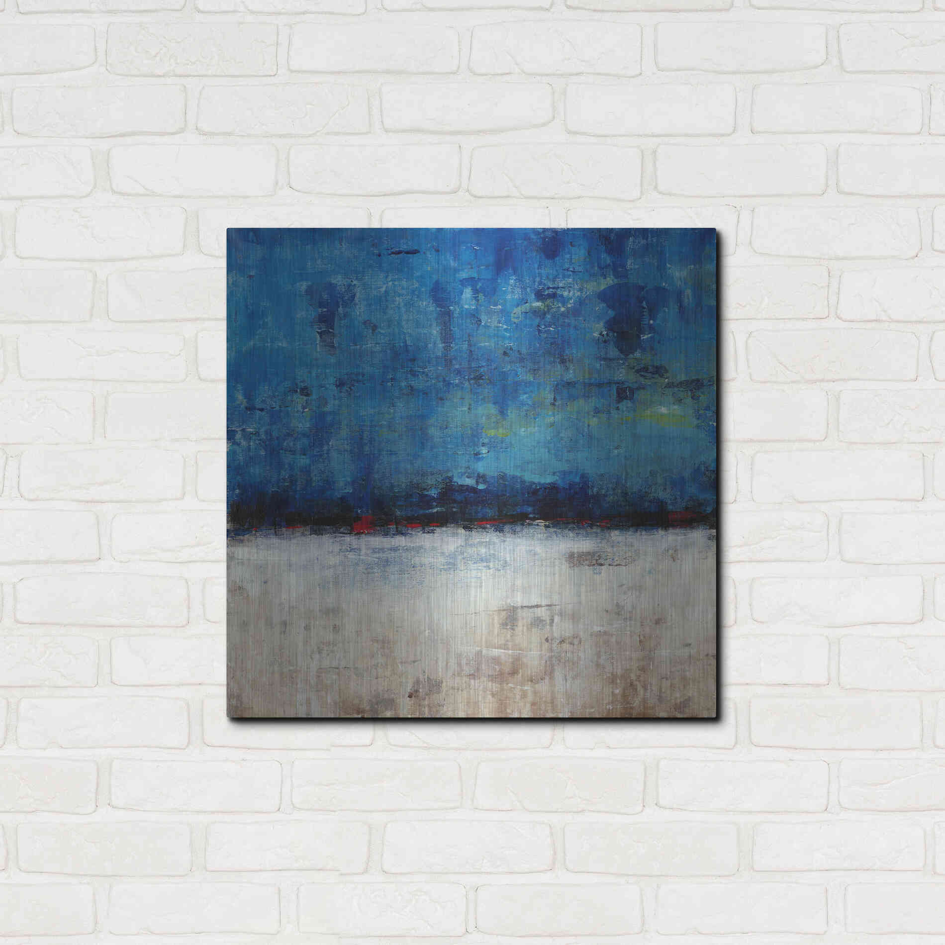 Luxe Metal Art 'A Touch of Red II' by Tim O'Toole, Metal Wall Art,24x24