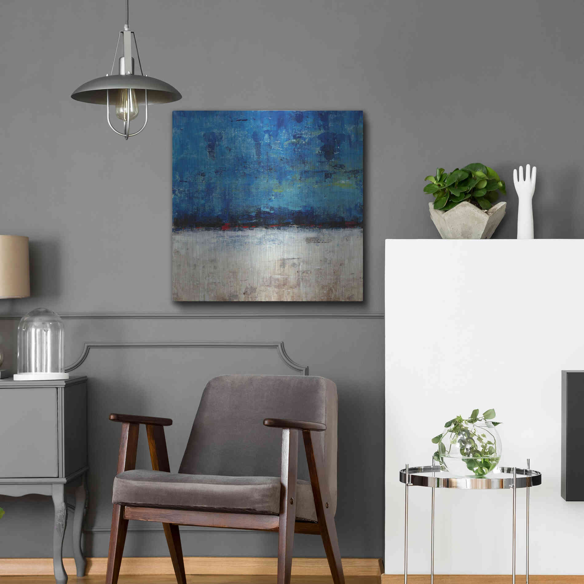 Luxe Metal Art 'A Touch of Red II' by Tim O'Toole, Metal Wall Art,24x24