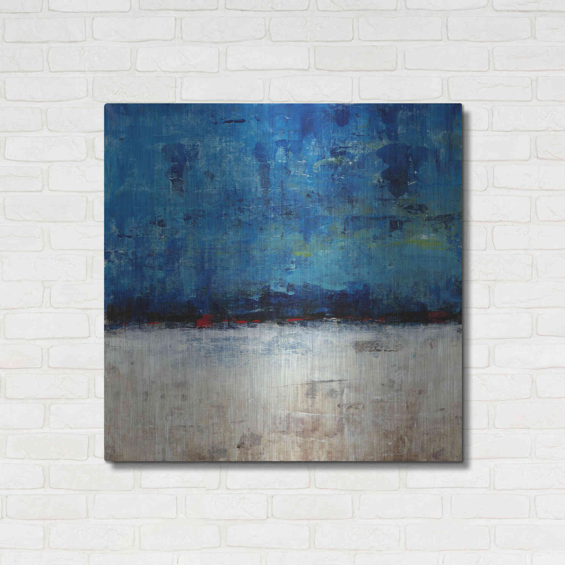 Luxe Metal Art 'A Touch of Red II' by Tim O'Toole, Metal Wall Art,36x36