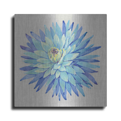 Luxe Metal Art 'Floral Portrait on Linen I' by Tim O'Toole, Metal Wall Art