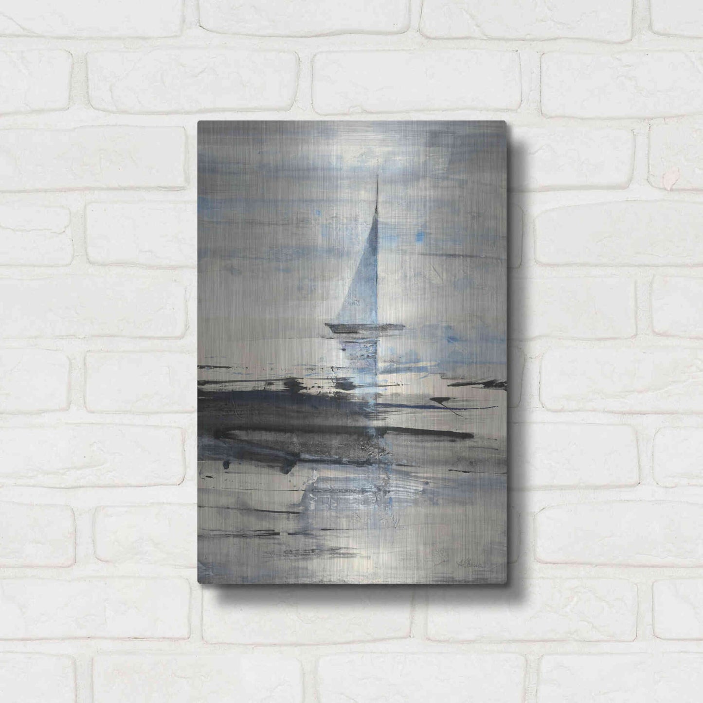 Luxe Metal Art 'Sailing' by Albena Hristova, Metal Wall Art,12x16