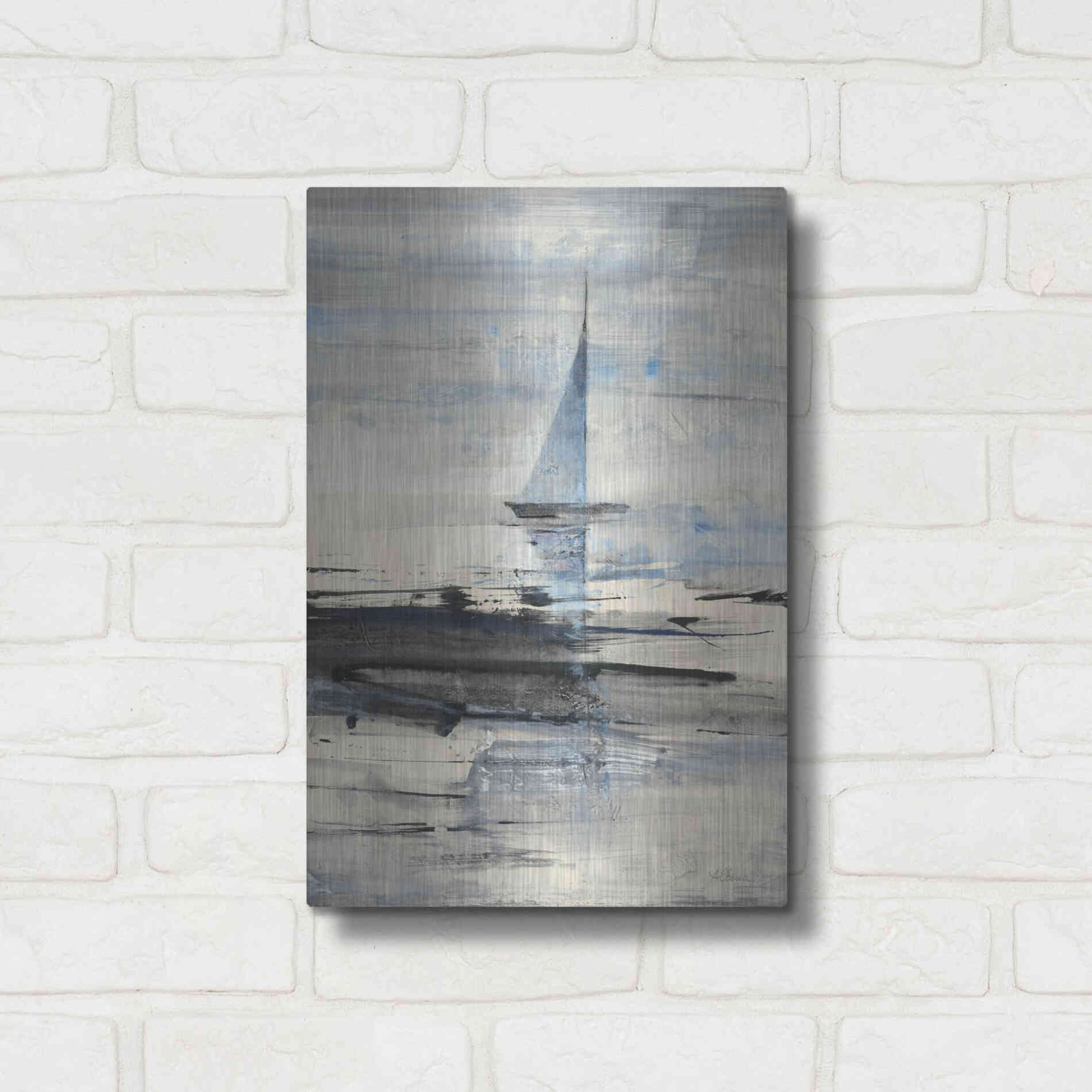 Luxe Metal Art 'Sailing' by Albena Hristova, Metal Wall Art,12x16