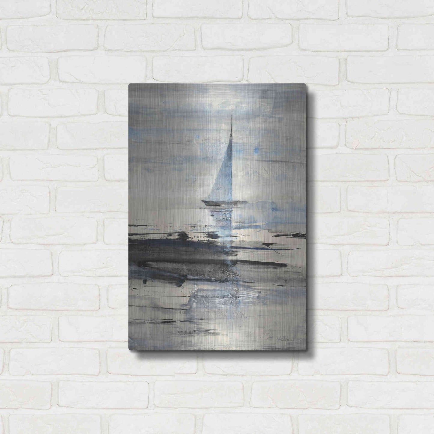 Luxe Metal Art 'Sailing' by Albena Hristova, Metal Wall Art,16x24