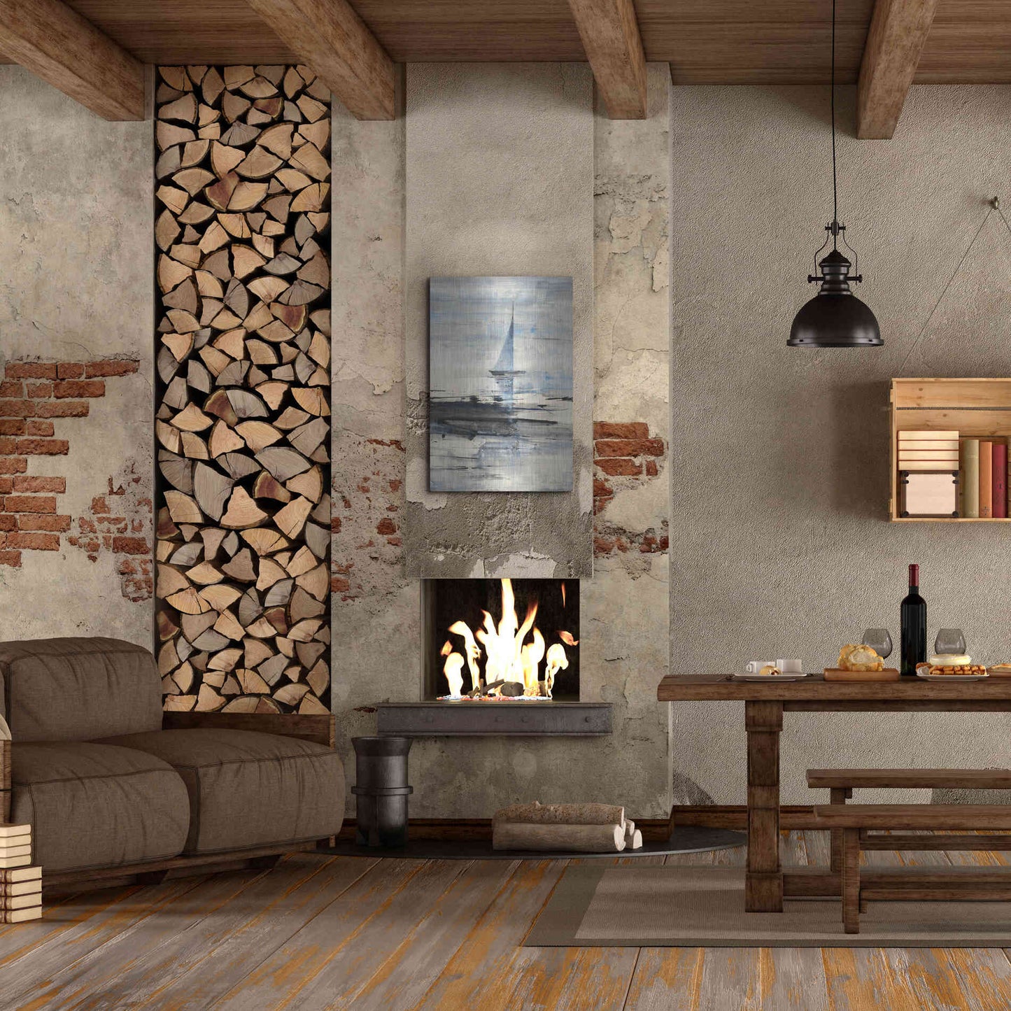 Luxe Metal Art 'Sailing' by Albena Hristova, Metal Wall Art,24x36